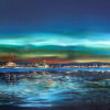 Poolbeg and Sunset on Dublin Bay prints by Helen Mathews